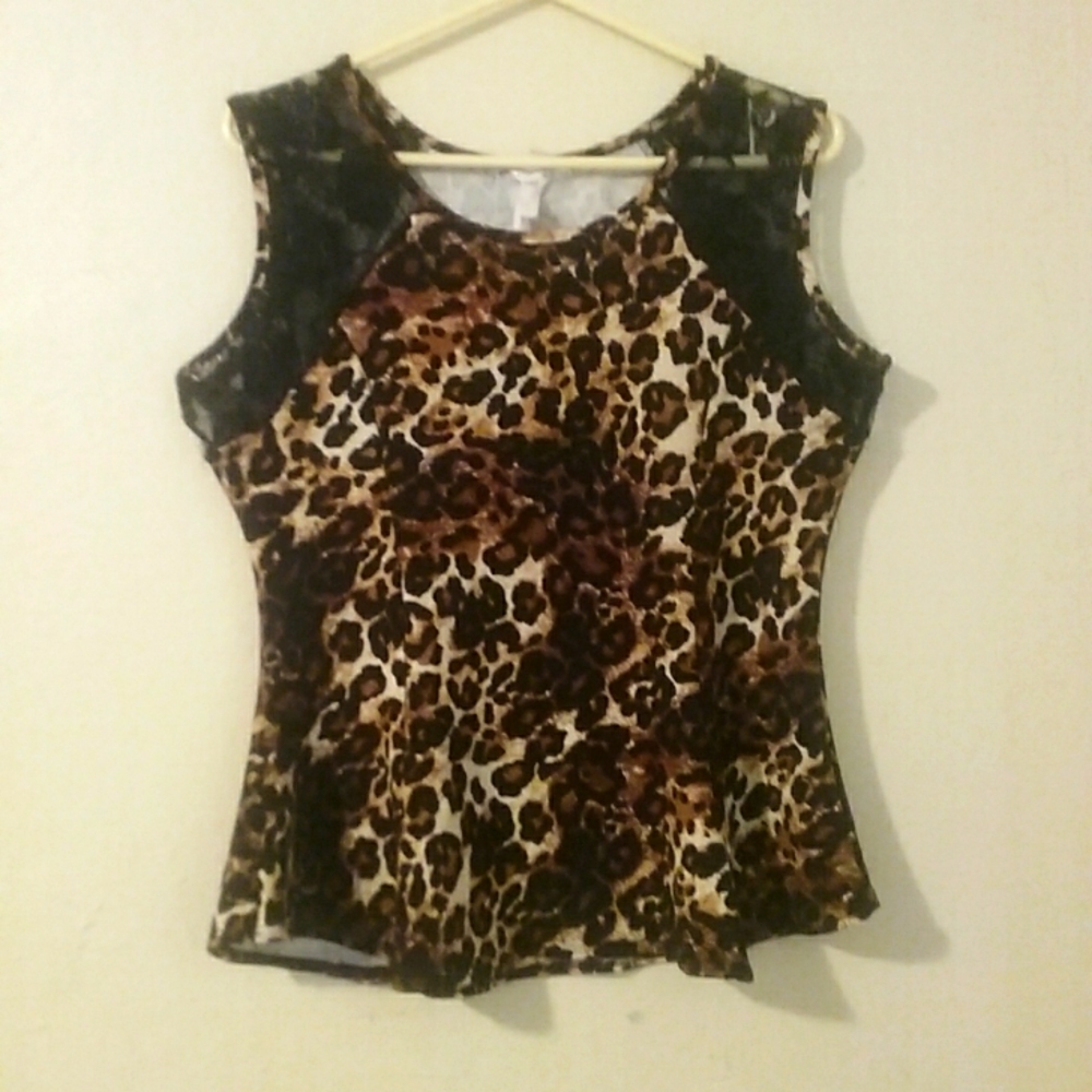 Cheetah print blouse